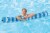 Aqua Leisure Oversized Inflatable Pool Noodle - Blue Striped Perspective: top
