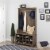 Pemberly Row Wide Hall Tree with Shoe Storage in Drifted Gray Perspective: top
