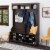 Pemberly Row 60  Hall Tree with 24 Cubbies in Espresso Perspective: top