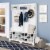 Pemberly Row Contemporary 24 Cubby 60  Hall Tree in White Perspective: top