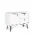 Pemberly Row 1 Door 2 Drawer Sideboard in White Matte & Black Perspective: top