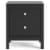 Pemberly Row Contemporary 2 Drawer Nightstand in Black Matte Perspective: top