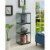 Pemberly Row Four-Tier Tower Bookcase in Gray Wood Finish Perspective: top