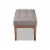Bowery Hill Grey and Walnut Brown Finished Wood Dining Bench Perspective: top