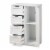 Bowery Hill White Finished Wood 4-Drawer Bathroom Storage Cabinet Perspective: top