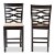 Bowery Hill 25 H Upholstered Wood Bar Stool in Sand and Brown Set of 2 Perspective: top