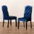 Bowery Hill 20 H Button Tufted Wood Dining Chairs in Navy Blue (Set of 2) Perspective: top