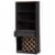Bowery Hill Mid-Century Wood Wine Cabinet in Dark Grey and Oak Perspective: top