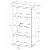 Home Square 4 Adjustable Shelves Wood Bookcase Set in Gray (Set of 2) Perspective: top