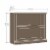 Home Square 2 Shelf Wood Bookcase Set in Washington Cherry (Set of 2) Perspective: top