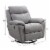 Home Square 2 Piece Glider and Swivel Power Recliner Set in Light Gray Perspective: top