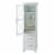 Home Square 2 Drawer Linen Tower Cabinet Set in White (Set of 2) Perspective: top