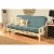 Pemberly Row Traditional Full-size Linen Fabric Futon Mattress in Aqua Blue Perspective: top