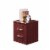 Home Square Contemporary 2 Drawer Wooden Nightstand Set in Mahogany (Set of 2) Perspective: top