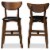 Bowery Hill 25  Counter Stool in Black and Brown (Set of 2) Perspective: top