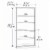 Home Square 2 Piece Wood Bookcase Set with 5 Shelf in Oiled Oak Perspective: top