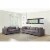 Bowery Hill Fabric Sofa Loveseat Living Room Set in Light Gray Perspective: top