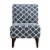 Bowery Hill Accent Slipper Chair in Blue Perspective: top