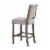 Home Square 3 Piece Upholstered Solid Wood Stationary Counter Stool Set in Gray Perspective: top
