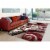 MDA Home Rhodes Cream/Red Contemporary Polypropylene Area Rug - 6'9  x 9'6 Perspective: top