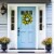 Northlight Lemons and Assorted Foliage Spring Wreath, Yellow and Green 20 Perspective: top