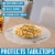 Zulay Kitchen Round Placemats Braided - Set of 6 - Ivory with Border Perspective: top