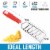 Zulay Kitchen Professional Stainless Steel Flat Handheld Cheese Grater - Red Perspective: top