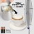 Zulay Kitchen Classic Milk Frother With Stand - Pop Silver/Dark Blue Perspective: top