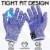Zulay Kitchen Cut Resistant Gloves Food Grade Level 5 Protection - Drak Blue Perspective: top