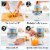 Zulay Kitchen Juice Vortex Lemon & Orange Juicer - Blue & White Perspective: top