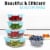 Zulay 12 Pack Airtight Borosilicate Glass Meal Prep Containers with Lids Perspective: top