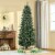 7.5' Fake Unlit Holiday Christmas Tree w/ Snow-Dipped Branches & Metal Stand Perspective: top