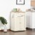 Modern Rolling Kitchen Island Storage Cart w/ Drawer & Adjustable Shelf, White Perspective: top