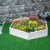 4' x 2' Raised Garden Bed, Plastic Open Planter Box, Veggie Cultivation, White Perspective: top