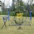 Outdoor Batting Practice Set w/ 120 Ball Collector & Beginner Tee Stand, Blue Perspective: top