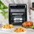 12 QT Countertop Oven Air Fryer Toaster Roast Broil Bake Dehydrate, 1700 W Black Perspective: top
