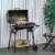 30 Portable Charcoal BBQ Grill w/ Adjustable Charcoal Rack Storage Shelf Wheel Perspective: top