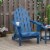 Outside Patio & Backyard Lounge Folding Adirondack Chair Ergonomic Design, Blue Perspective: top