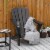 Outside Patio & Backyard Lounge Adirondack Chair w/ Ergonomic Design, Black Perspective: top