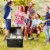 Portable Car Refrigerator w/ Wheels, Pull-up Handle & LED Light, Indoor Outdoor Perspective: top