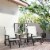 2-Person Gliding Rocking Chairs & Bistro Tea Table Garden Swing Seat Patio White Perspective: top