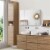 LED Lighted Mirror Cabinet Wall-Mounted Bathroom Organizer w/ Touch Switch Perspective: top