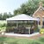 12' x 12' Pop Up Gazebo Foldable Canopy Tent w/ Carry Bag, Mesh Netting, White Perspective: top