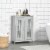 Bathroom Floor Cabinet, Freestanding Linen Cabinet, Storage Cupboard, Grey Perspective: top