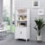 70  Kitchen Pantry Freestanding Cupboard Cabinet w/ Adjustable Shelves Perspective: top