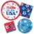 Creative Converting Patriotic Proud Paper Lunch Napkins Perspective: top