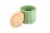 Core Home Ceramic Textured Canister - Green Perspective: top