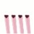 Core Home Valentine's Day Metallic Rose Gold Heart Shape Stainless Steel Straws Perspective: top
