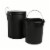 Come™Home Round Stainless Steel Trash Can - Black Perspective: top