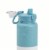 Manna™ Push Bottle 40 oz Blue White Block Perspective: top